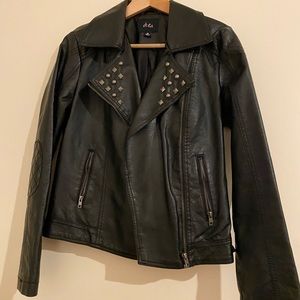 Black faux leather jacket